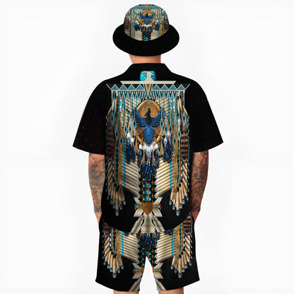 Native Eagle Pattern Hawaiian Shirt New - 86023