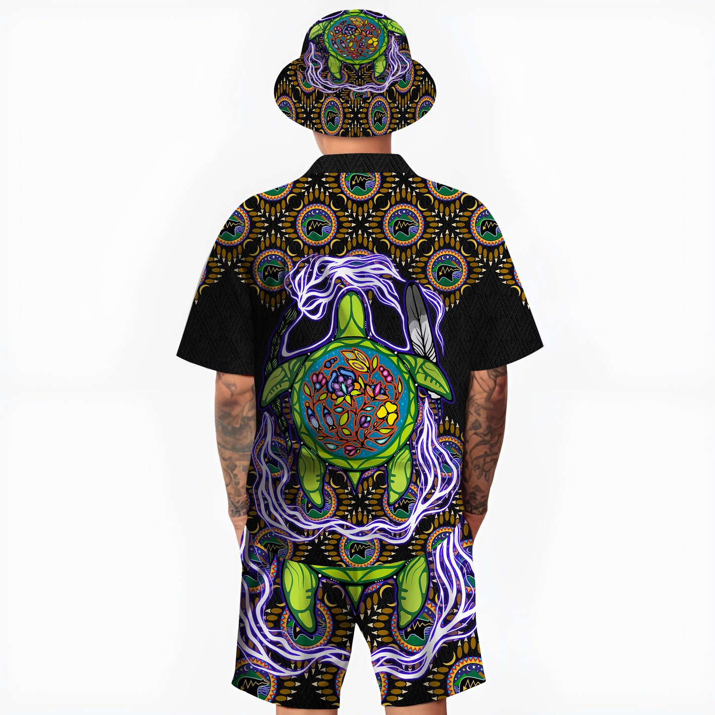Native Turtle Pattern Hawaiian Shirt New - 86055