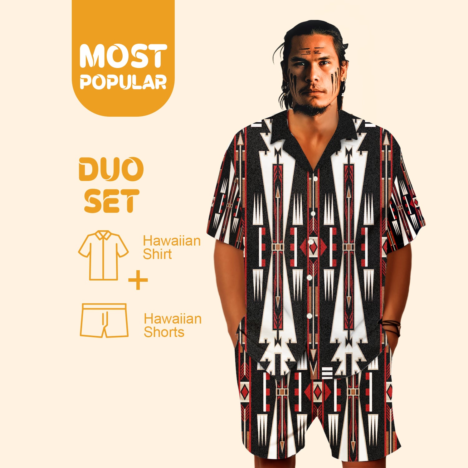 Native Pattern Hawaiian Shirt New - 86013