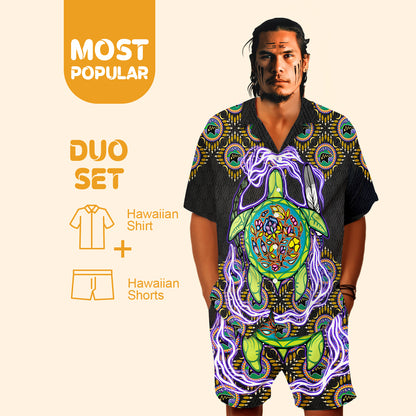 Native Turtle Pattern Hawaiian Shirt New - 86055