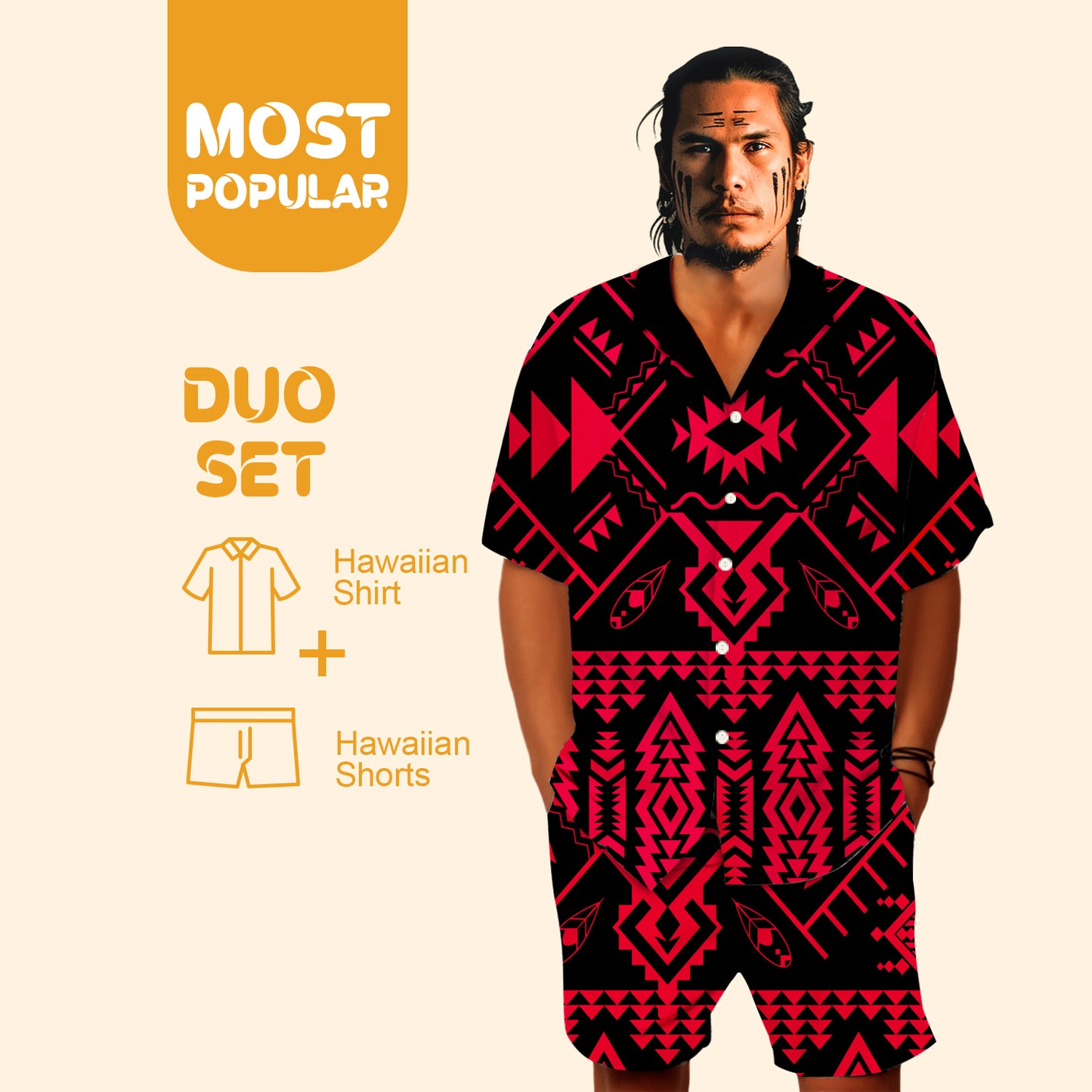 Native Pattern Hawaiian Shirt New - 86015