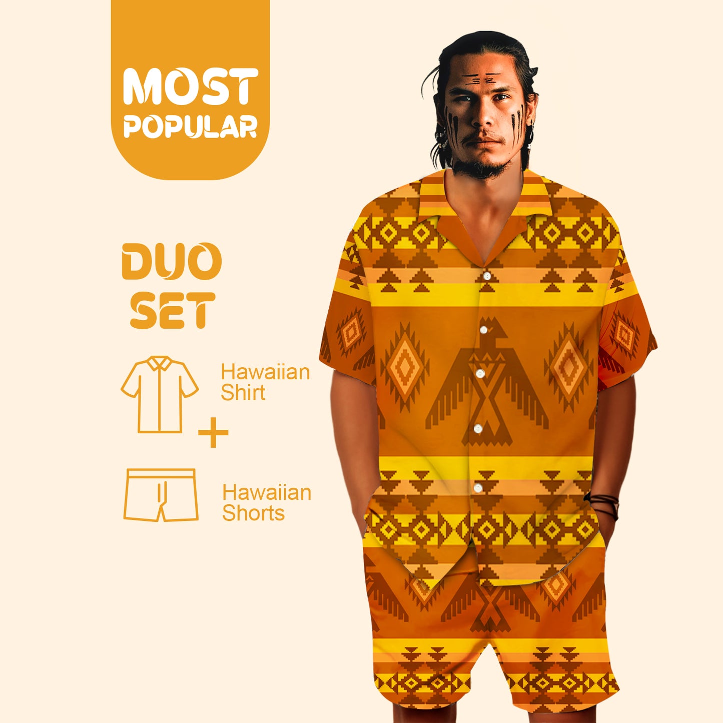 Native Pattern Hawaiian Shirt New - 86012