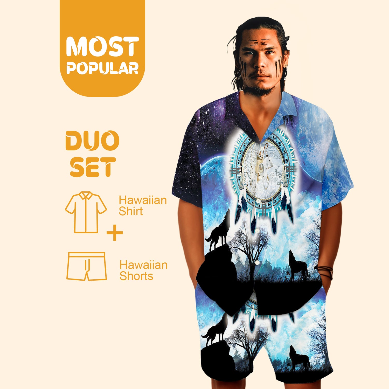 Native Pattern Hawaiian Shirt New - 86033