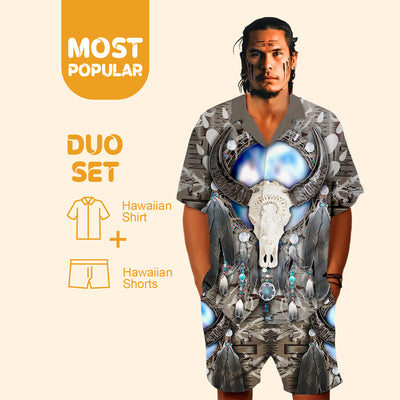 Native Buffalo Pattern Hawaiian Shirt New - 86021