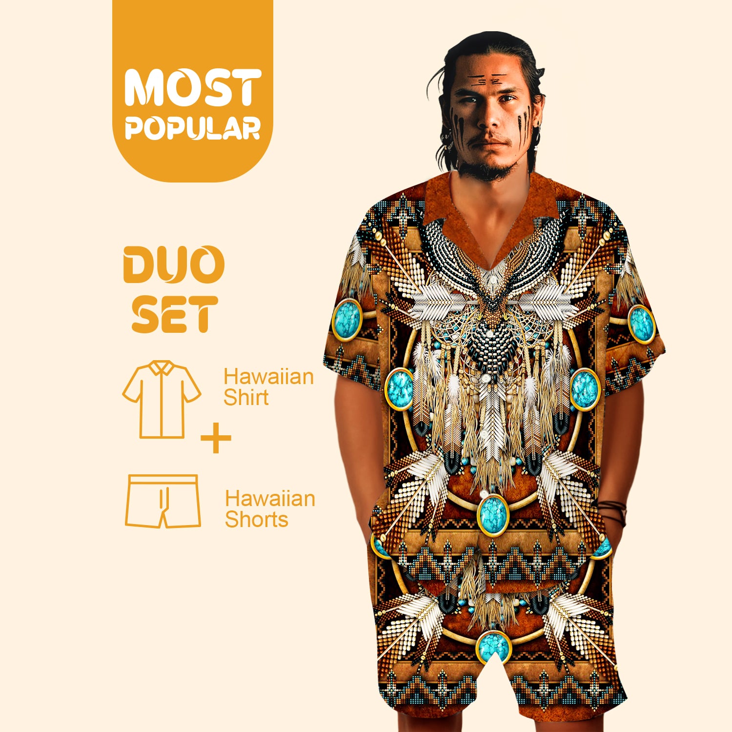 Native Buffalo Pattern Hawaiian Shirt New - 86040