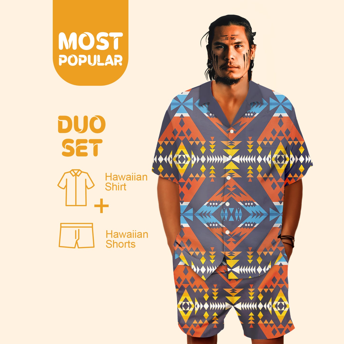 Native Pattern Hawaiian Shirt New - 86032