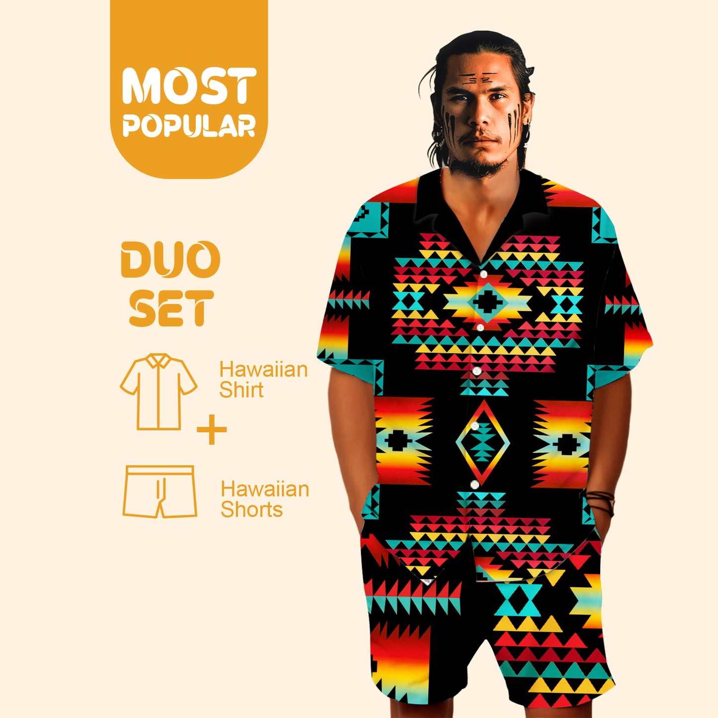 Native Pattern Hawaiian Shirt New - 86022