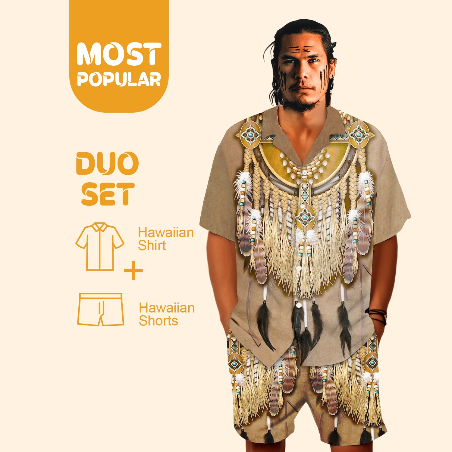 Native Pattern Hawaiian Shirt New - 86007