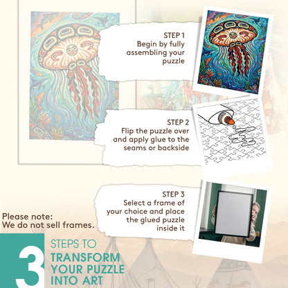 Jellyfish - The Drifting – Wooden Jigsaw Puzzle (300 / 500 / 1000 Pieces)