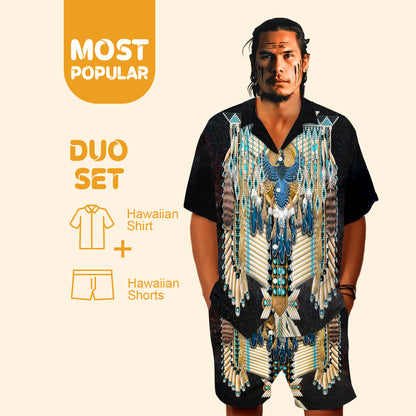 Native Eagle Pattern Hawaiian Shirt New - 86023