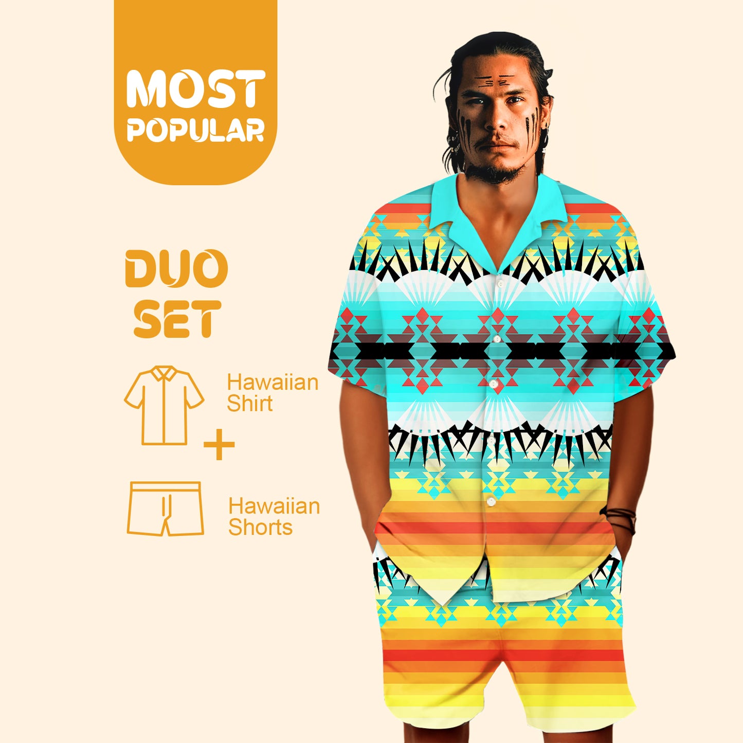 Native Pattern Hawaiian Shirt New - 86044