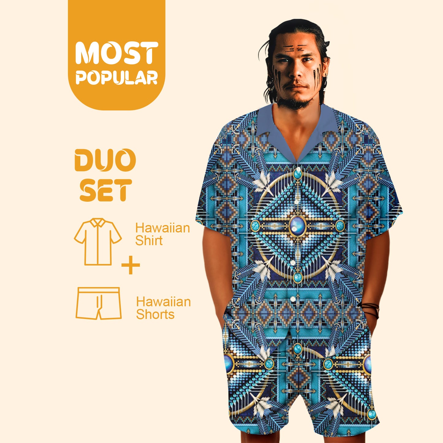 Native Pattern Hawaiian Shirt New - 86017