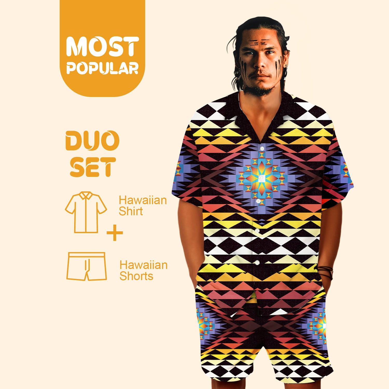 Native Pattern Hawaiian Shirt New - 86042