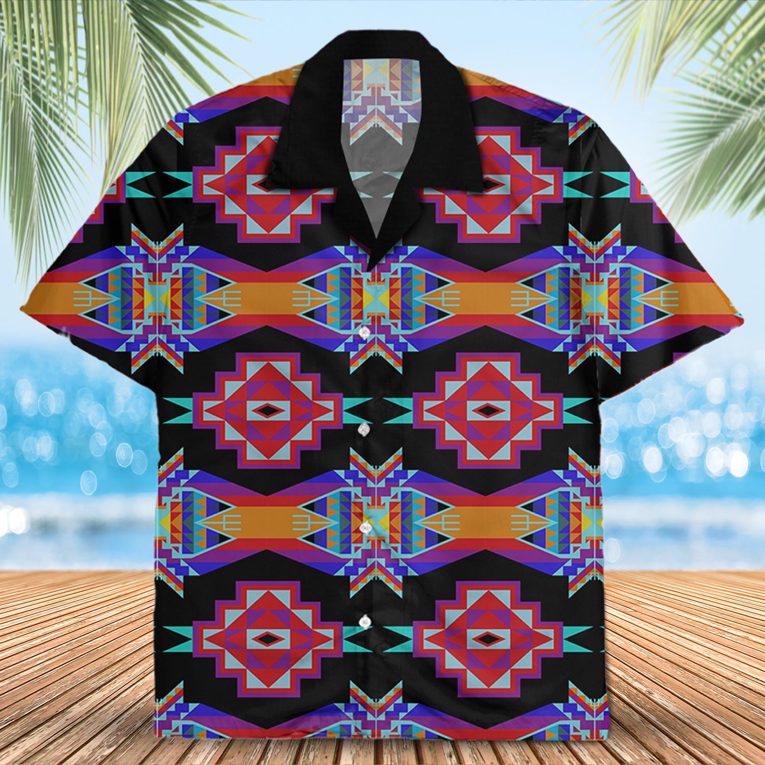 Native Pattern Hawaiian Shirt New - 86043
