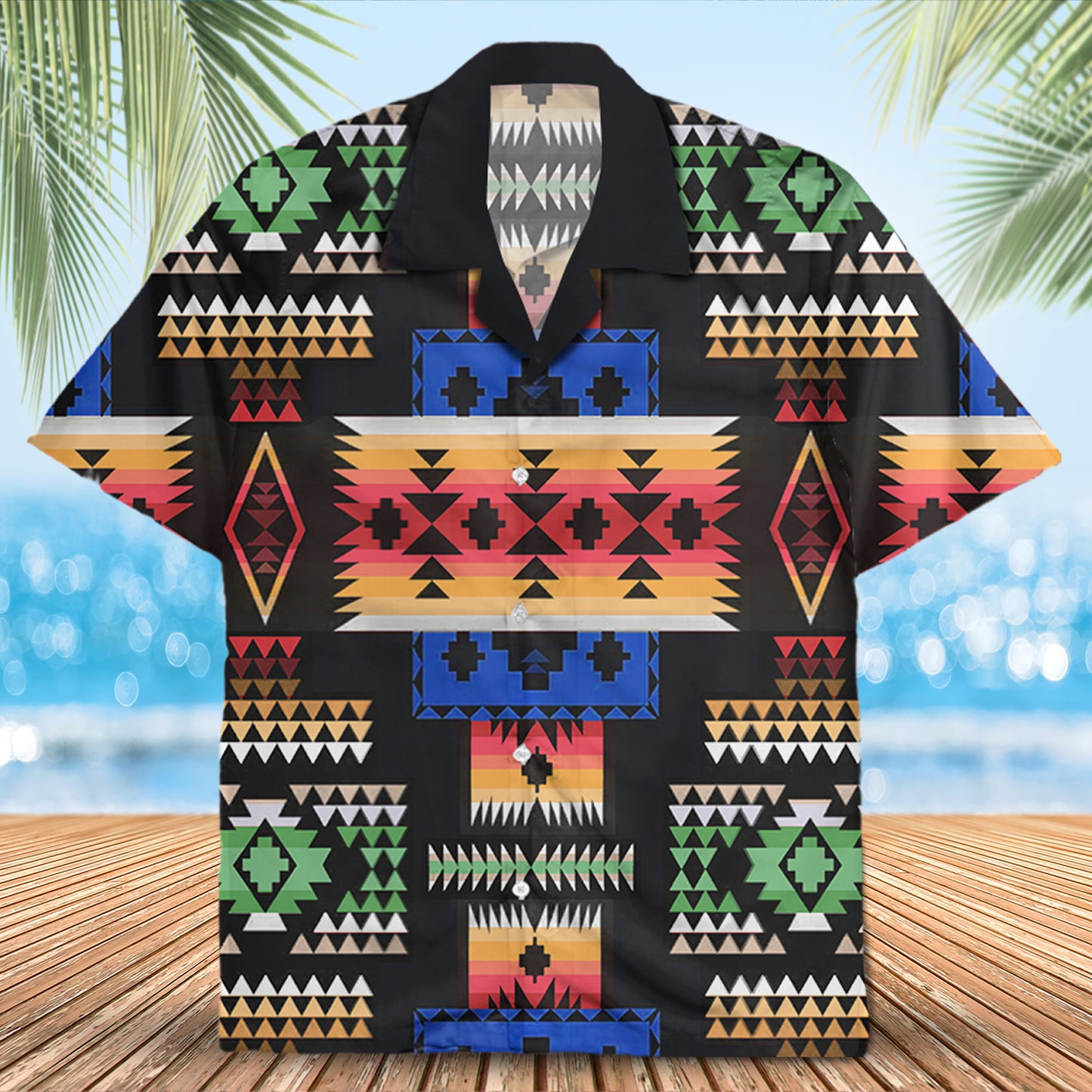 Native Pattern Hawaiian Shirt New - 86036