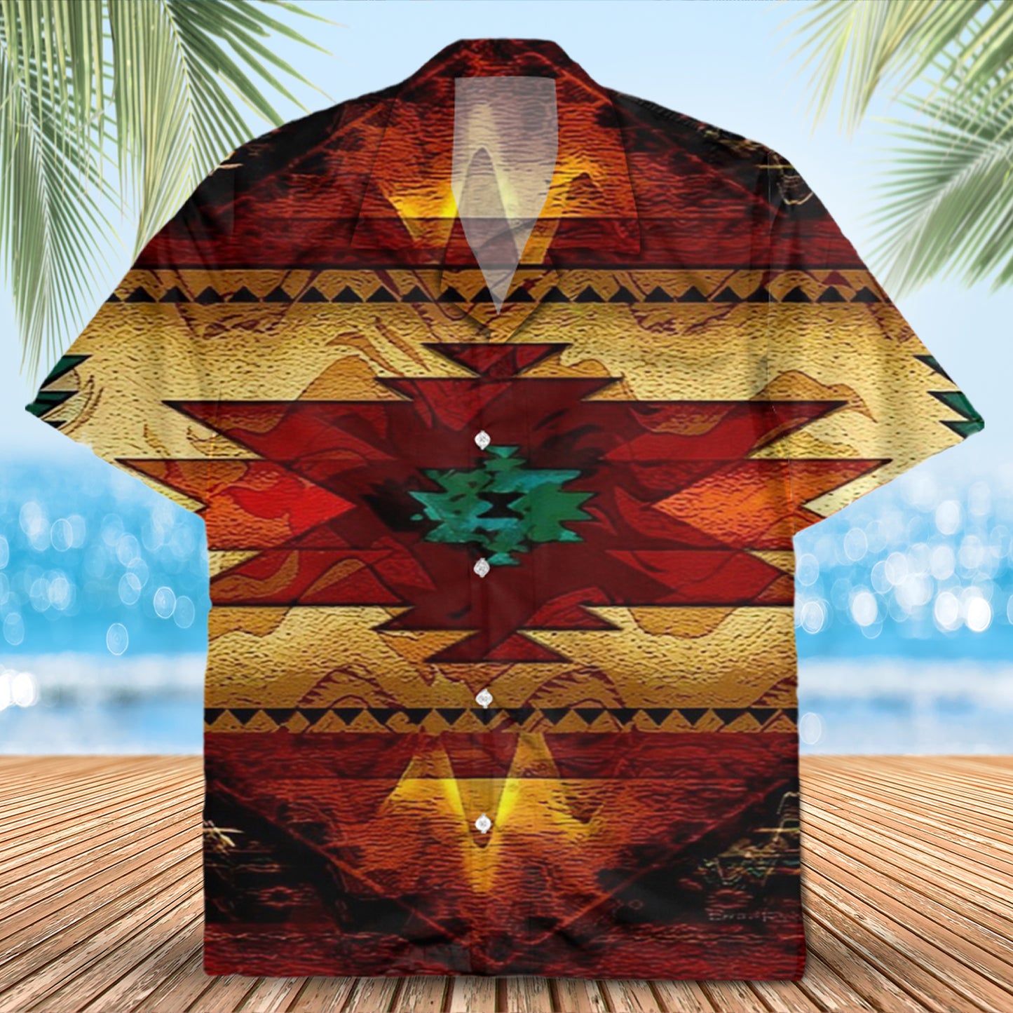 Native Pattern Hawaiian Shirt New - 86030