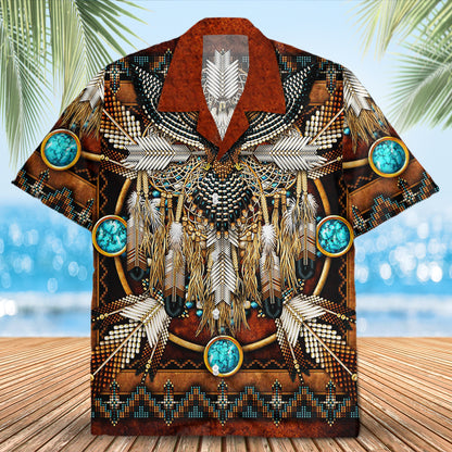 Native Buffalo Pattern Hawaiian Shirt New - 86040