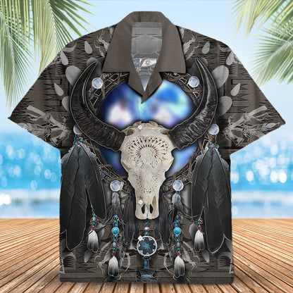 Native Buffalo Pattern Hawaiian Shirt New - 86021