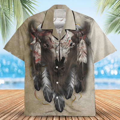 Native Buffalo Pattern Hawaiian Shirt New - 86014