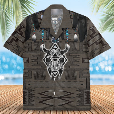 Native Buffalo Pattern Hawaiian Shirt New - 86039