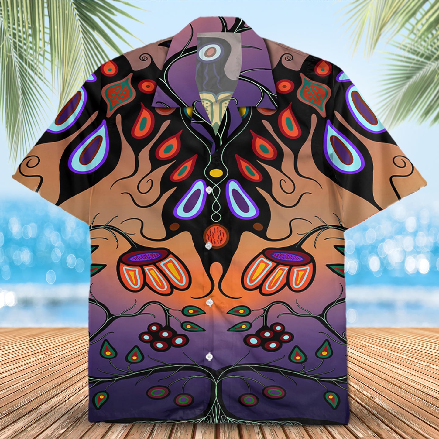 Native Pattern Hawaiian Shirt New - 86054