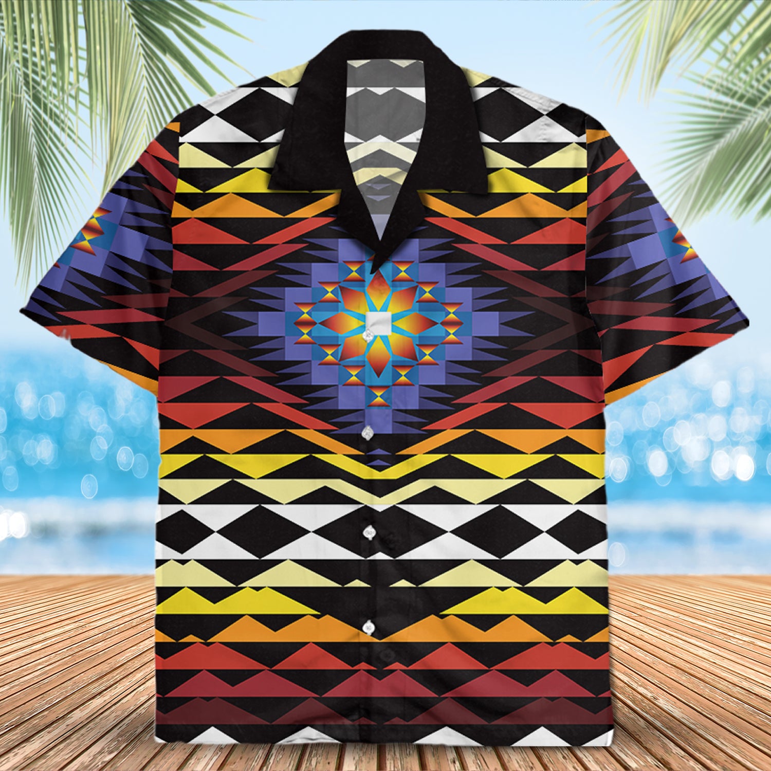 Native Pattern Hawaiian Shirt New - 86042