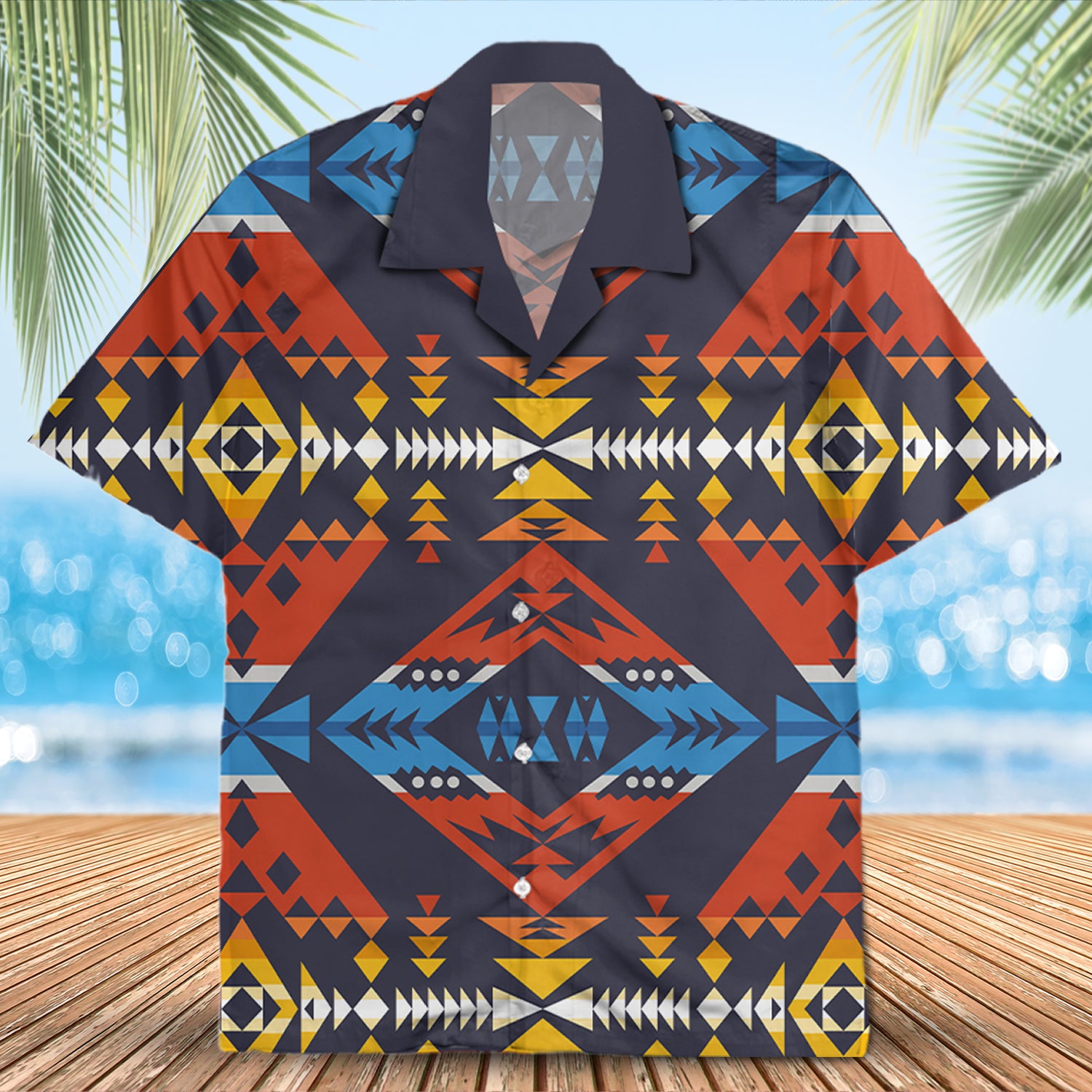Native Pattern Hawaiian Shirt New - 86032