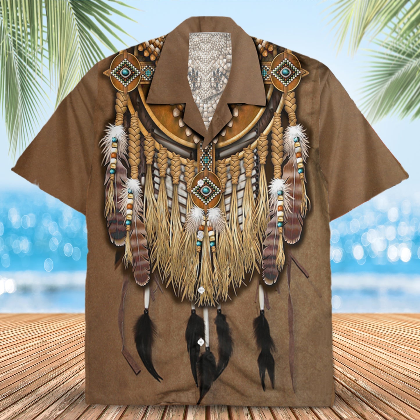 Native Pattern Hawaiian Shirt New - 86007