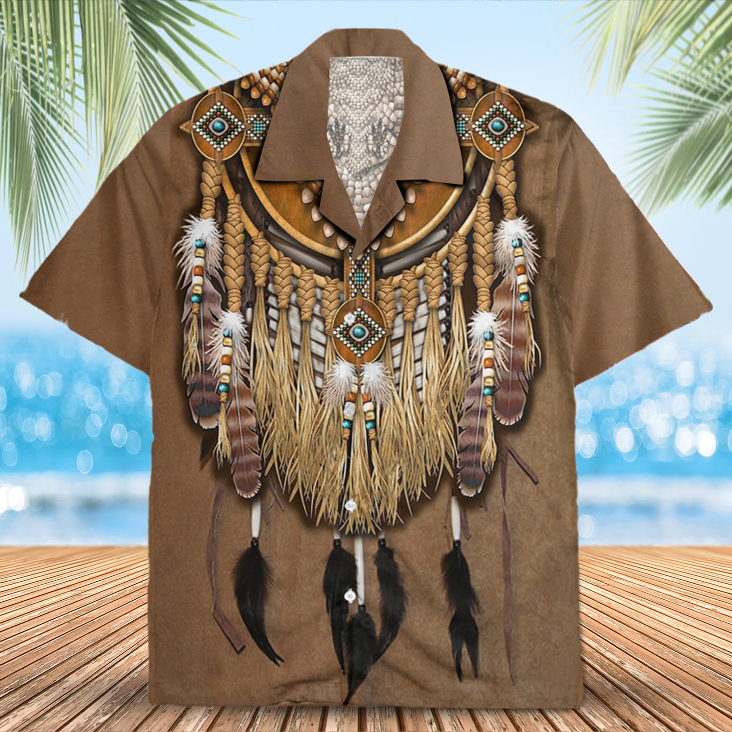 Native Pattern Hawaiian Shirt New - 86007