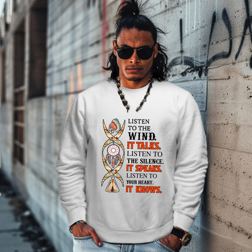 LISTEN TO THE WIND.  IT TALKS.  LISTEN TO  THE SILENCE. IT SPEAKS.  LISTEN TO YOUR HEART.  IT KNOWS.