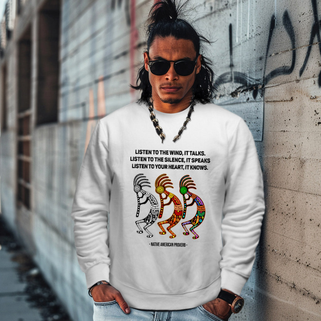 LISTEN TO THE WIND, IT TALKS. LISTEN TO THE SILENCE, IT SPEAKS LISTEN TO YOUR HEART, IT KNOWS.  - NATIVE AMERICAN PROVERB -