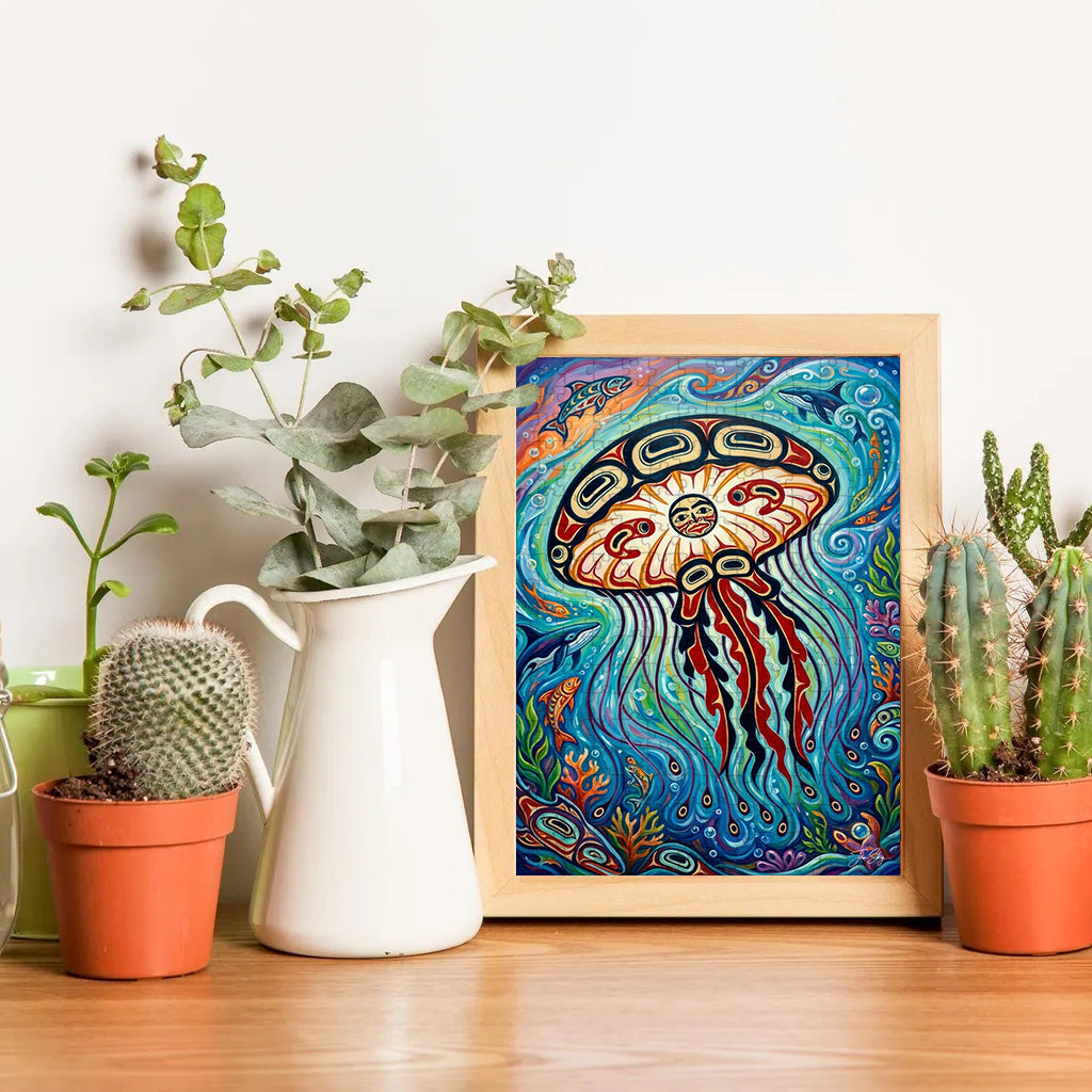 Jellyfish - The Drifting – Wooden Jigsaw Puzzle (300 / 500 / 1000 Pieces)