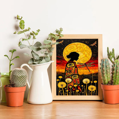 The Woman Who Walked Beneath the Dragonflies – Variant Acrylic/ Wooden Jigsaw Puzzle (300 / 500 / 1000 Pieces)