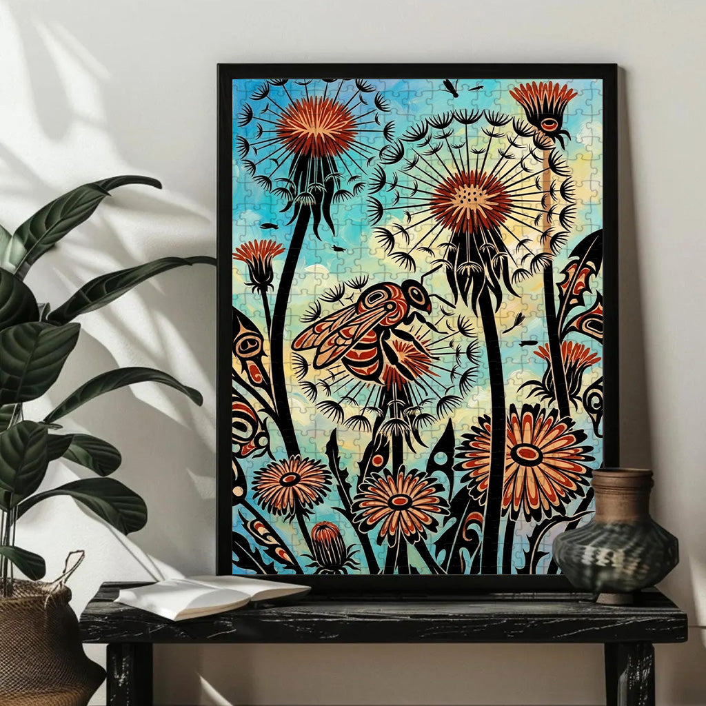 The Bee Who Followed the Seeds – Variant Acrylic/ Wooden Jigsaw Puzzle (300 / 500 / 1000 Pieces)