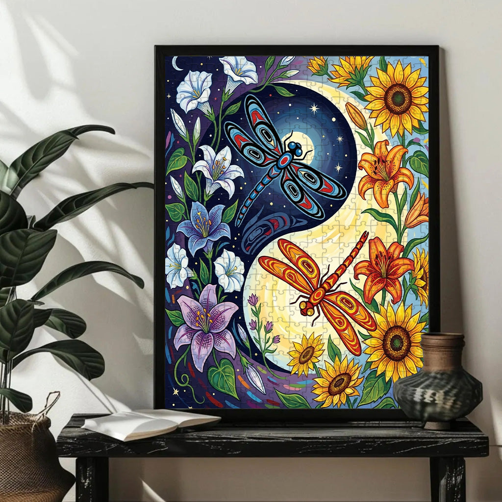 The Dragonflies Between Night and Day – Variant Acrylic/ Wooden Jigsaw Puzzle (300 / 500 / 1000 Pieces)
