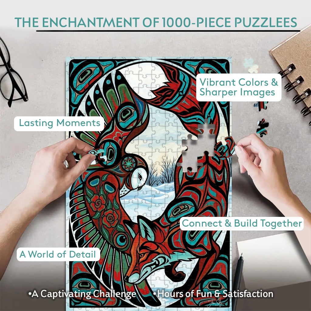 The ones who listen through the snow  – Variant Acrylic/ Wooden Jigsaw Puzzle (300 / 500 / 1000 Pieces)