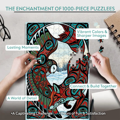 The ones who listen through the snow  – Variant Acrylic/ Wooden Jigsaw Puzzle (300 / 500 / 1000 Pieces)