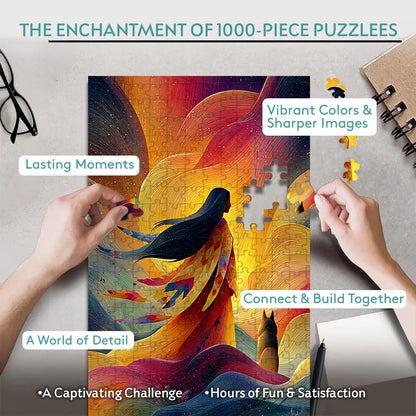 Path of the Silent Flame – Wooden Jigsaw Puzzle (300 / 500 / 1000 Pieces) - NH79