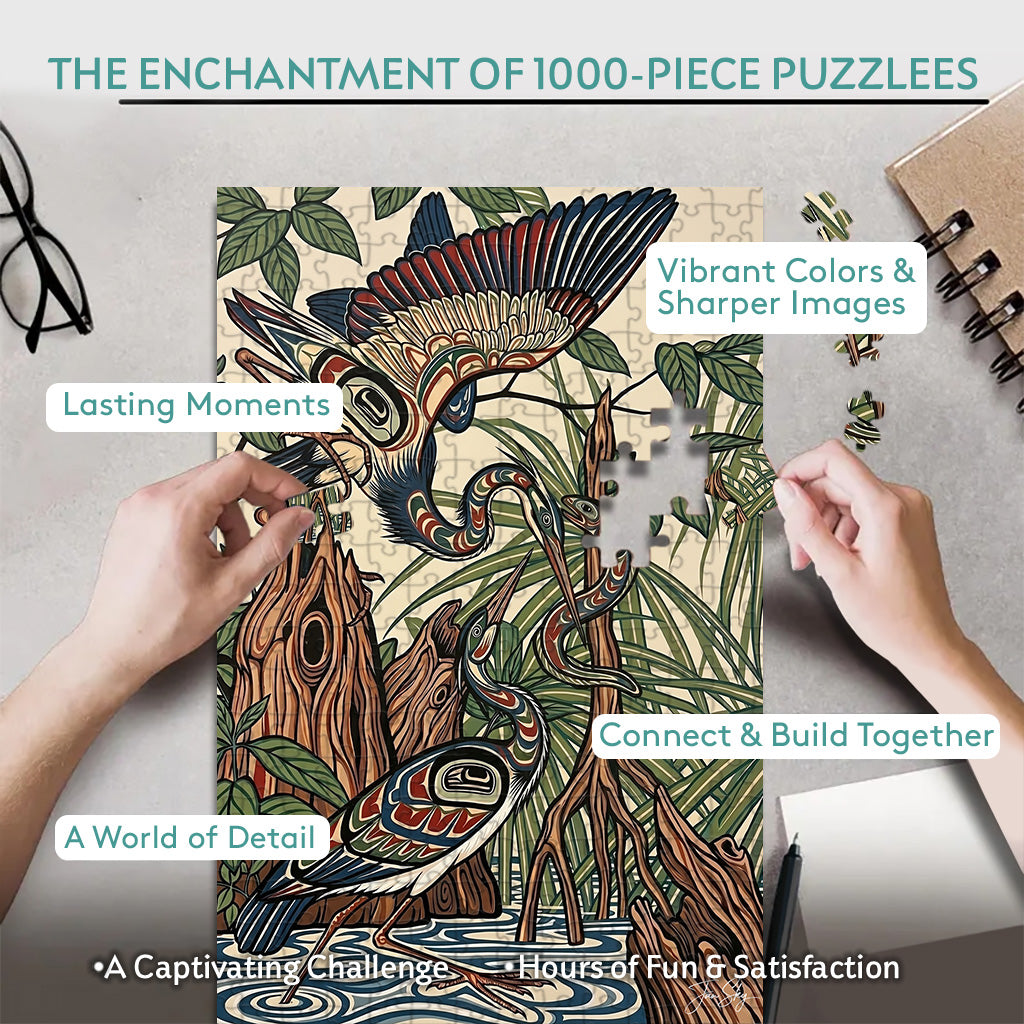 Heron – Wooden Jigsaw Puzzle - CT52789 (300 / 500 / 1000 Pieces)