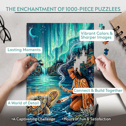 The Feather Song – Wooden Jigsaw Puzzle (300 / 500 / 1000 Pieces)