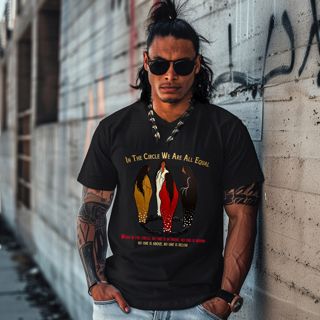 IN THE CIRCLE WE ARE ALL EQUAL  WHEN IN THE CIRCLE, NO ONE IS IN FRONT, NO ONE IS BEHIND NO ONE IS ABOVE, NO ONE IS BELOW