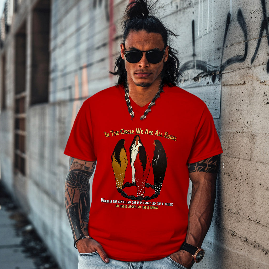 IN THE CIRCLE WE ARE ALL EQUAL  WHEN IN THE CIRCLE, NO ONE IS IN FRONT, NO ONE IS BEHIND NO ONE IS ABOVE, NO ONE IS BELOW