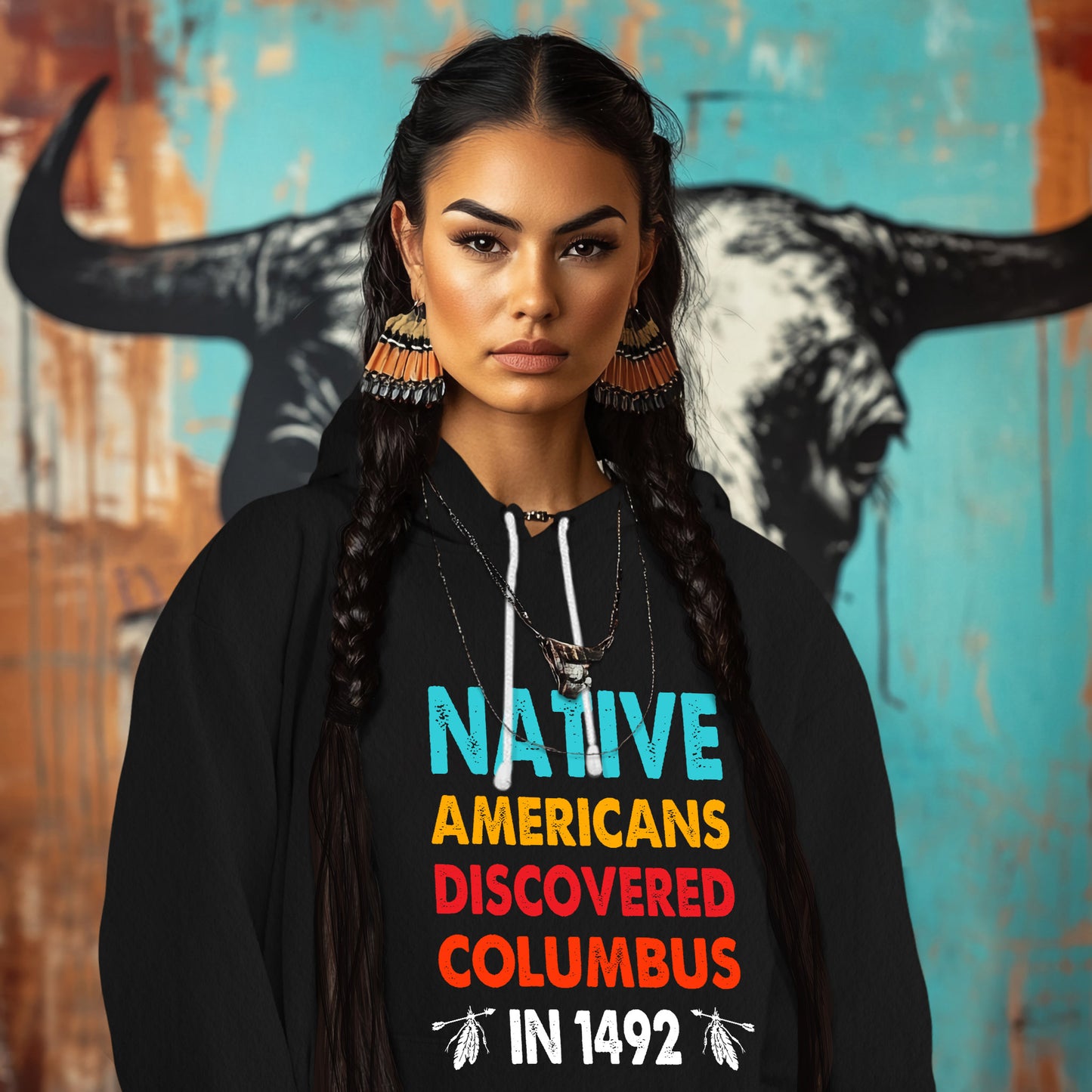 NATIVE AMERICANS DISCOVERED COLUMBUS  IN 1492