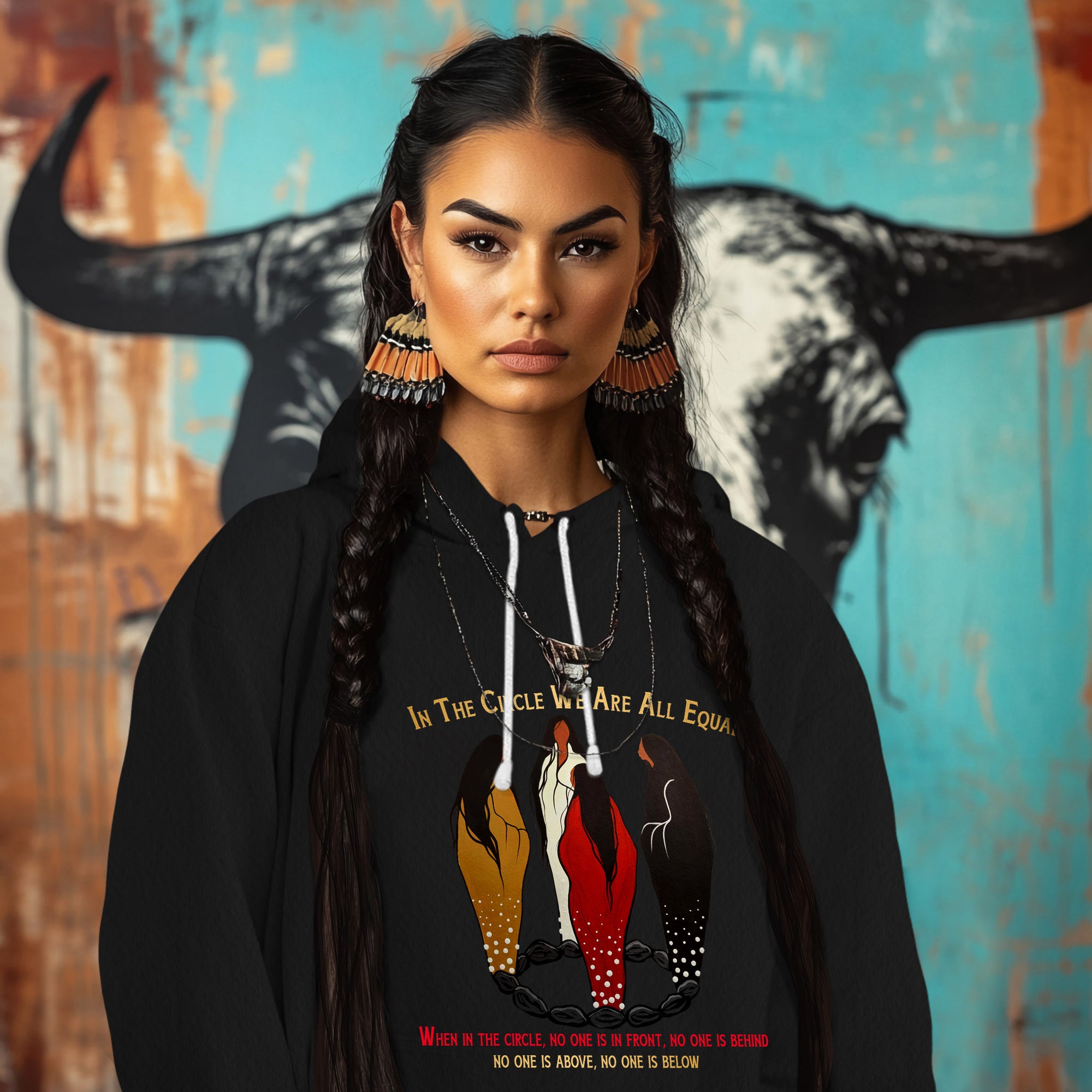 IN THE CIRCLE WE ARE ALL EQUAL  WHEN IN THE CIRCLE, NO ONE IS IN FRONT, NO ONE IS BEHIND NO ONE IS ABOVE, NO ONE IS BELOW