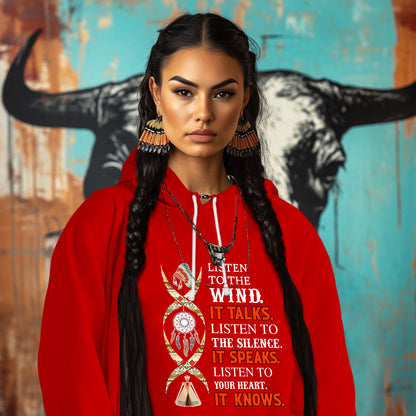 LISTEN TO THE WIND.  IT TALKS.  LISTEN TO  THE SILENCE. IT SPEAKS.  LISTEN TO YOUR HEART.  IT KNOWS.