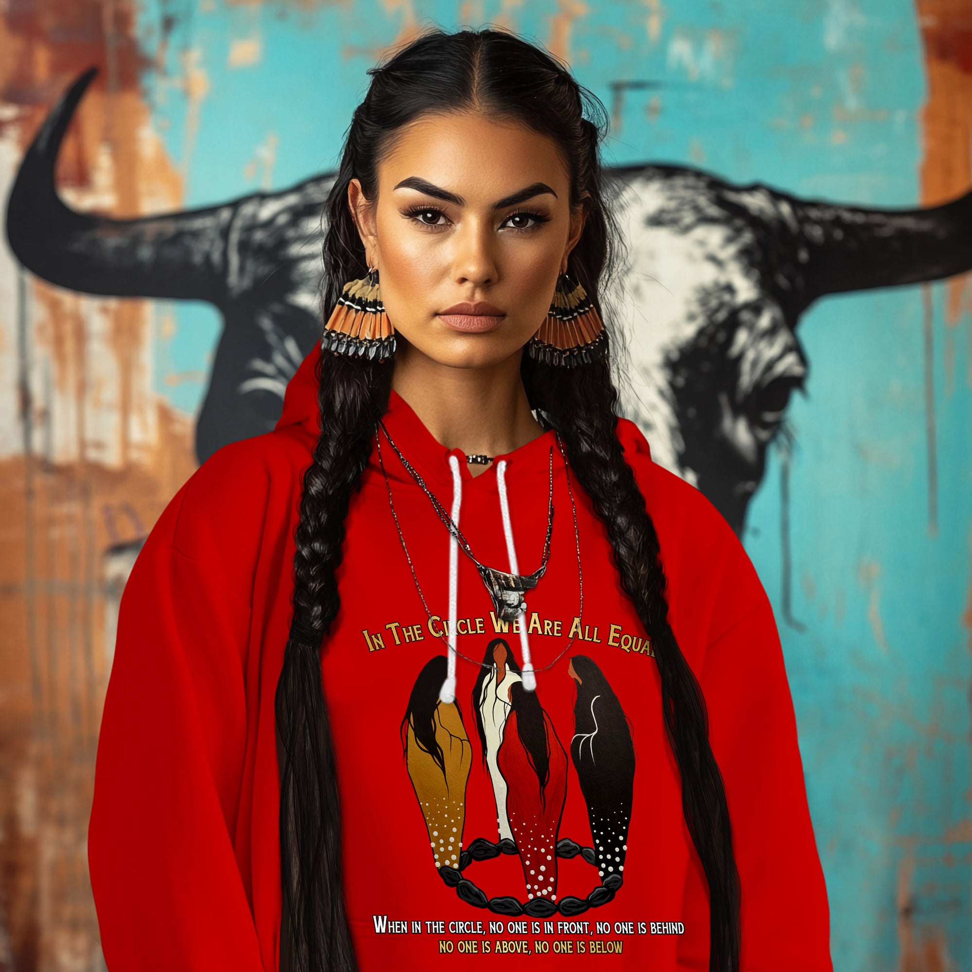 IN THE CIRCLE WE ARE ALL EQUAL  WHEN IN THE CIRCLE, NO ONE IS IN FRONT, NO ONE IS BEHIND NO ONE IS ABOVE, NO ONE IS BELOW