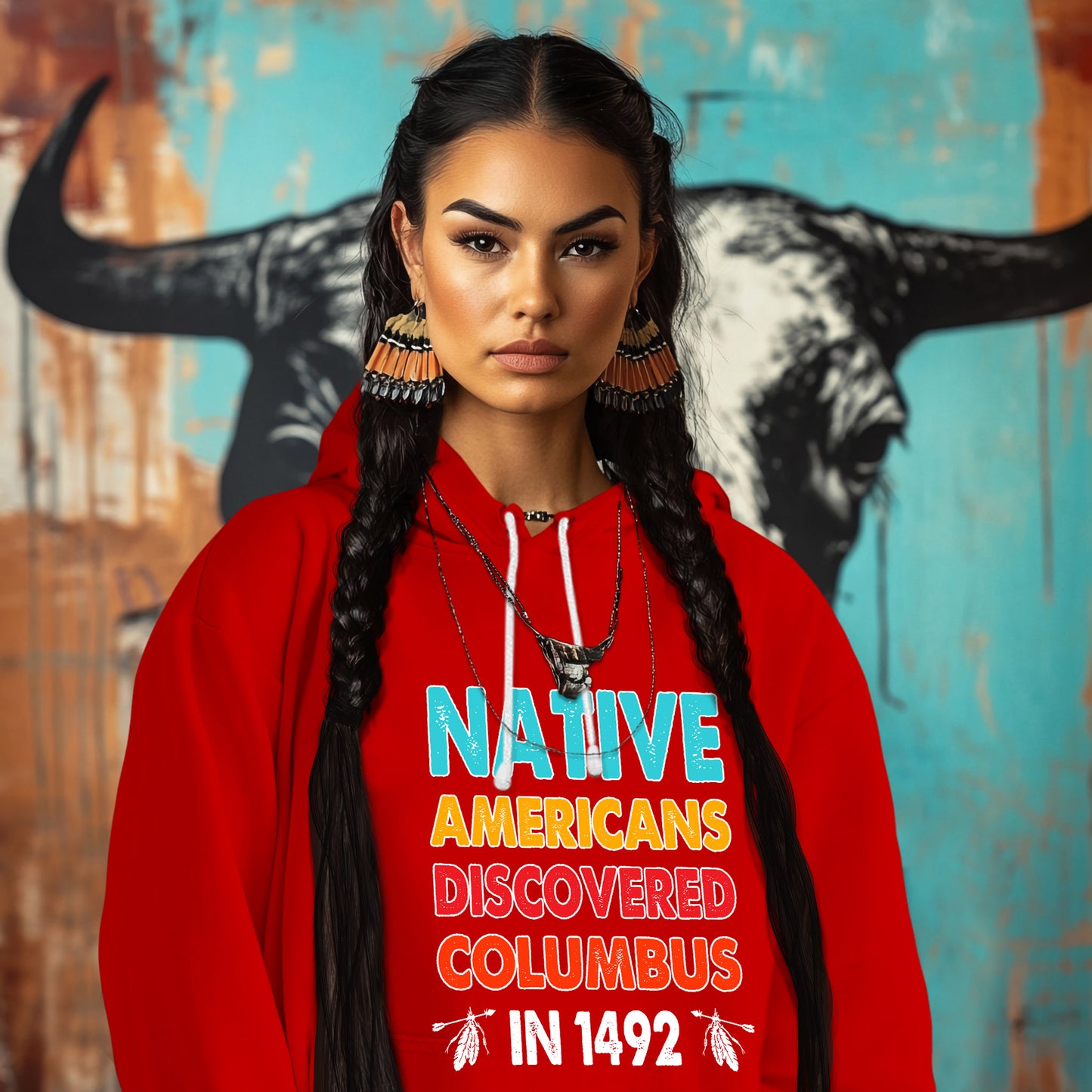 NATIVE AMERICANS DISCOVERED COLUMBUS  IN 1492