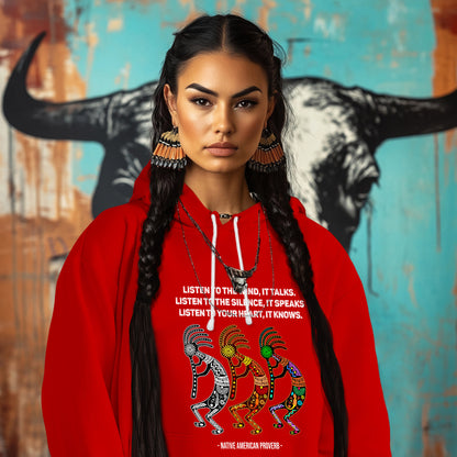 LISTEN TO THE WIND, IT TALKS. LISTEN TO THE SILENCE, IT SPEAKS LISTEN TO YOUR HEART, IT KNOWS.  - NATIVE AMERICAN PROVERB -