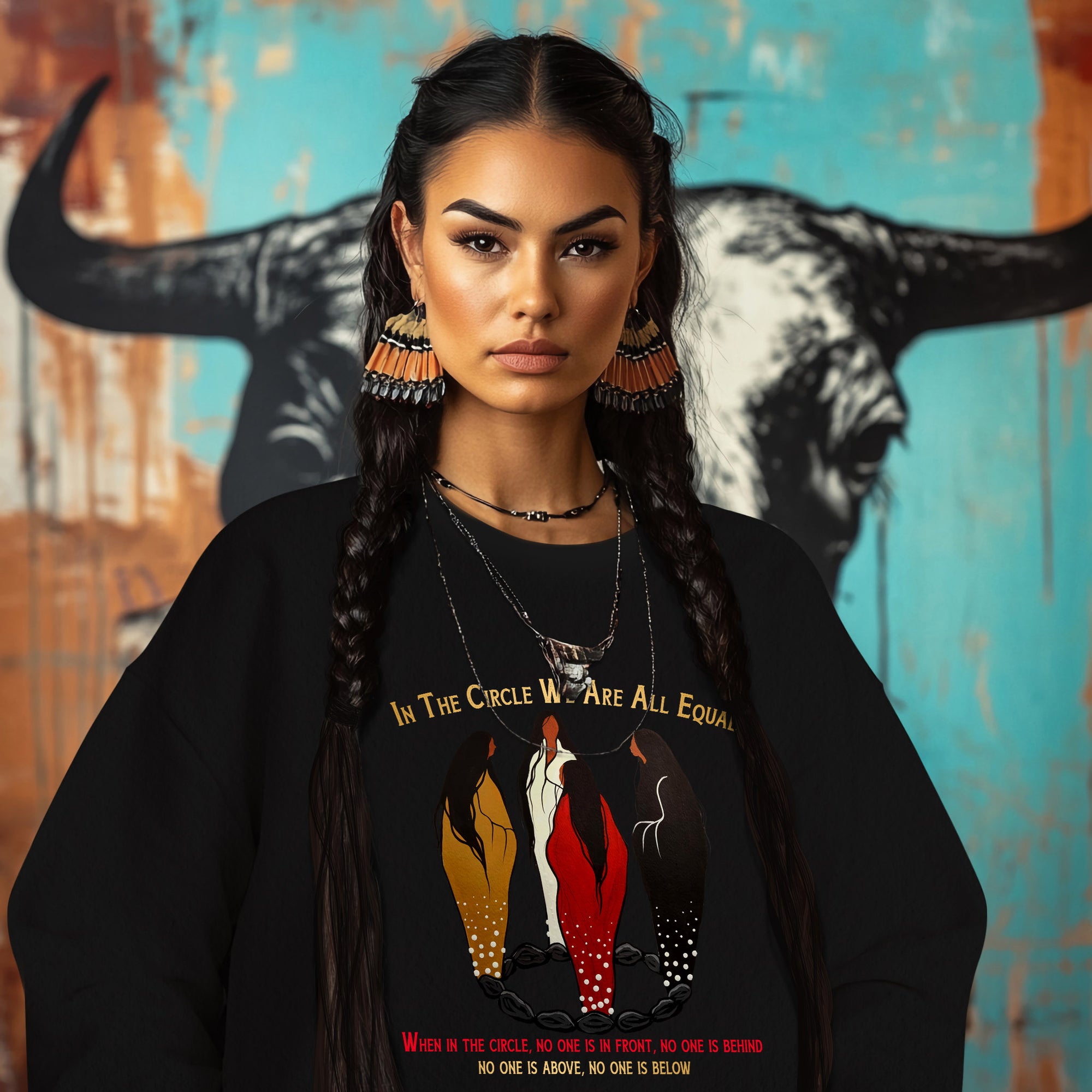 IN THE CIRCLE WE ARE ALL EQUAL  WHEN IN THE CIRCLE, NO ONE IS IN FRONT, NO ONE IS BEHIND NO ONE IS ABOVE, NO ONE IS BELOW