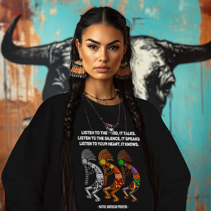 LISTEN TO THE WIND, IT TALKS. LISTEN TO THE SILENCE, IT SPEAKS LISTEN TO YOUR HEART, IT KNOWS.  - NATIVE AMERICAN PROVERB -